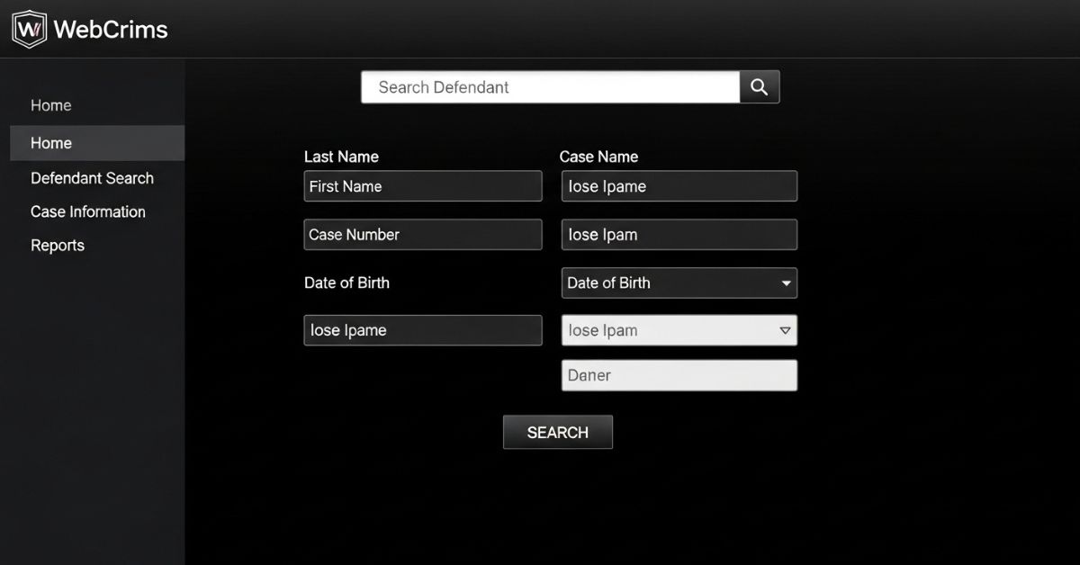 WebCrims Defendant Search